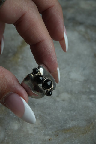 Volcanic - Sterling Brutalist Ring Size 9