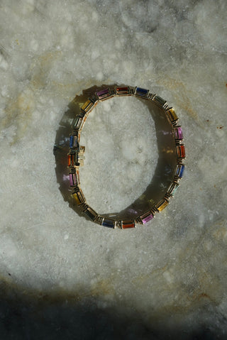 EFFY 14K SAPPHIRE TENNIS BRACELET
