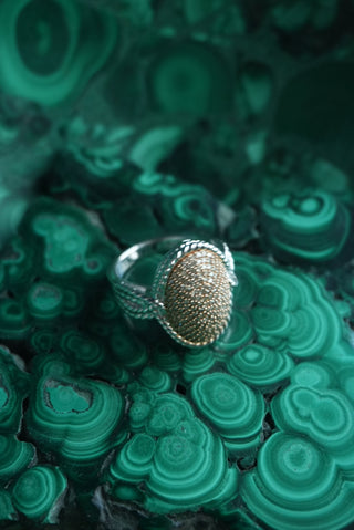 Shields Up - Sterling Pave Oval Ring Size 6