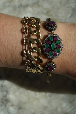 Merry Burst - Gemstone Cluster Bracelet