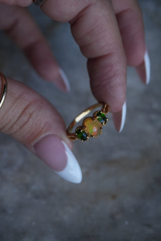 Gum Drop - Vermeil Gemstone Band size 6
