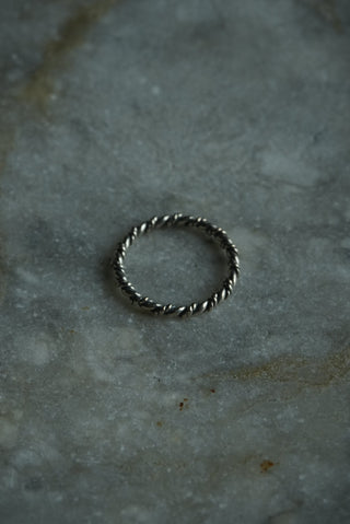 Brutal Band - Sterling Twisted Stacker Band Size 10