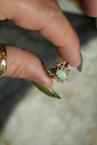 14K OPAL MINI RING
