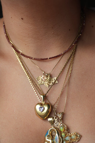 14K GARNET & TOURMALINE BEADED NECKLACES