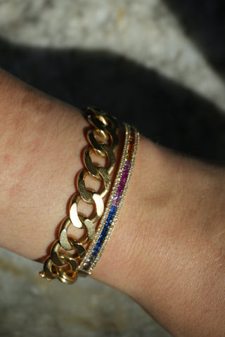 EFFY RAINBOW SAPPHIRE BANGLE BRACELET