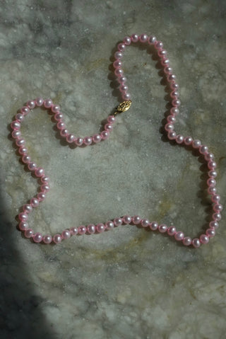 14K PINK HAND TIED PEARLS