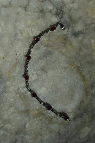My Valentine - Sterling Ruby Heart Bracelet