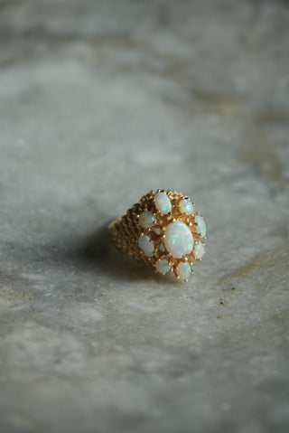 14K OPAL CENTER STAGE RING