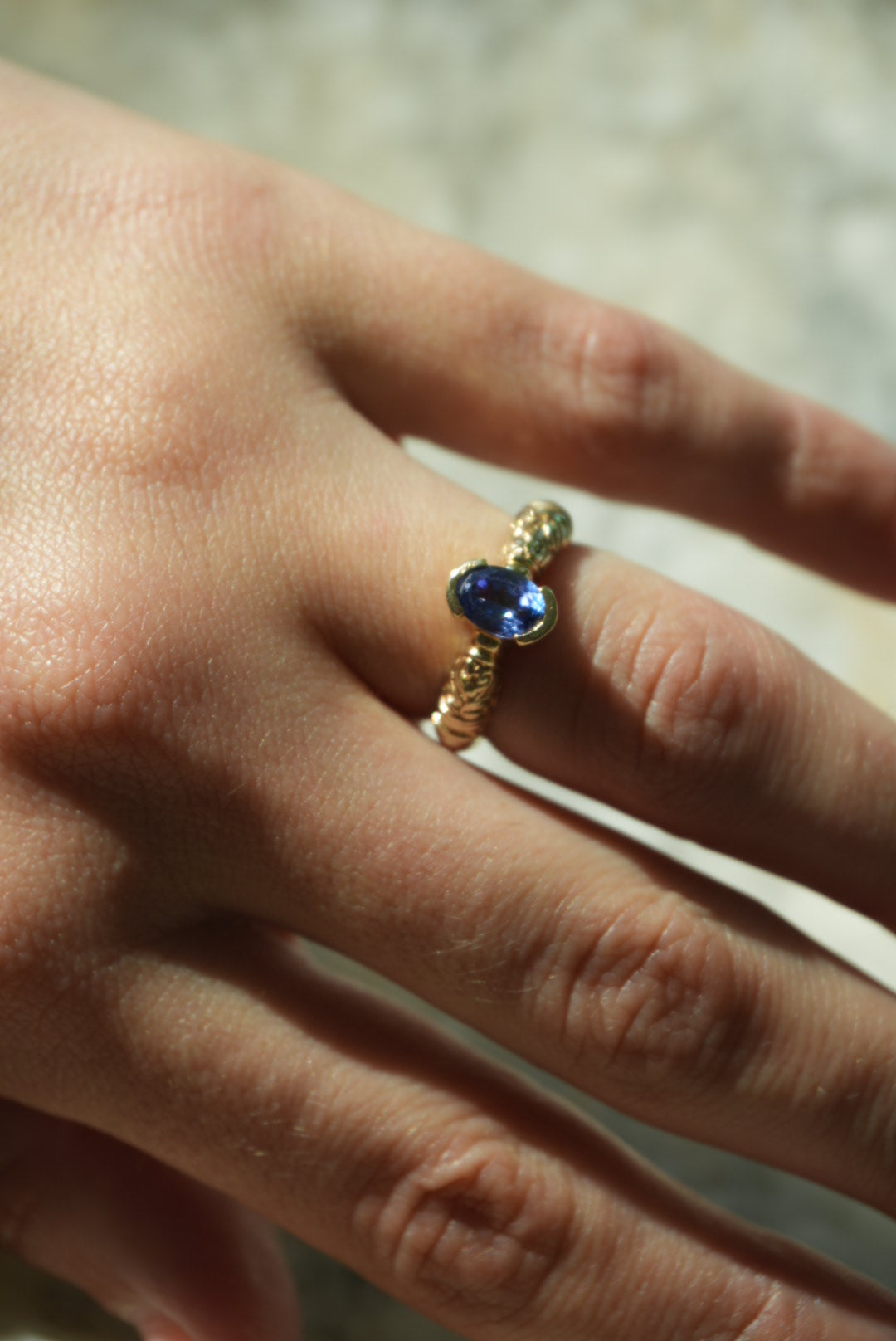 PRINCESS TANZANITE RING 14k