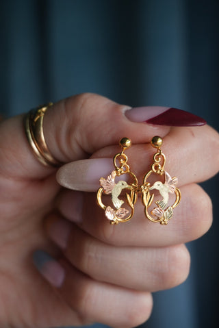 10K HUMMING BIRD EARRINGS
