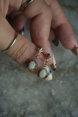 10K OPAL DROP EARRINGS