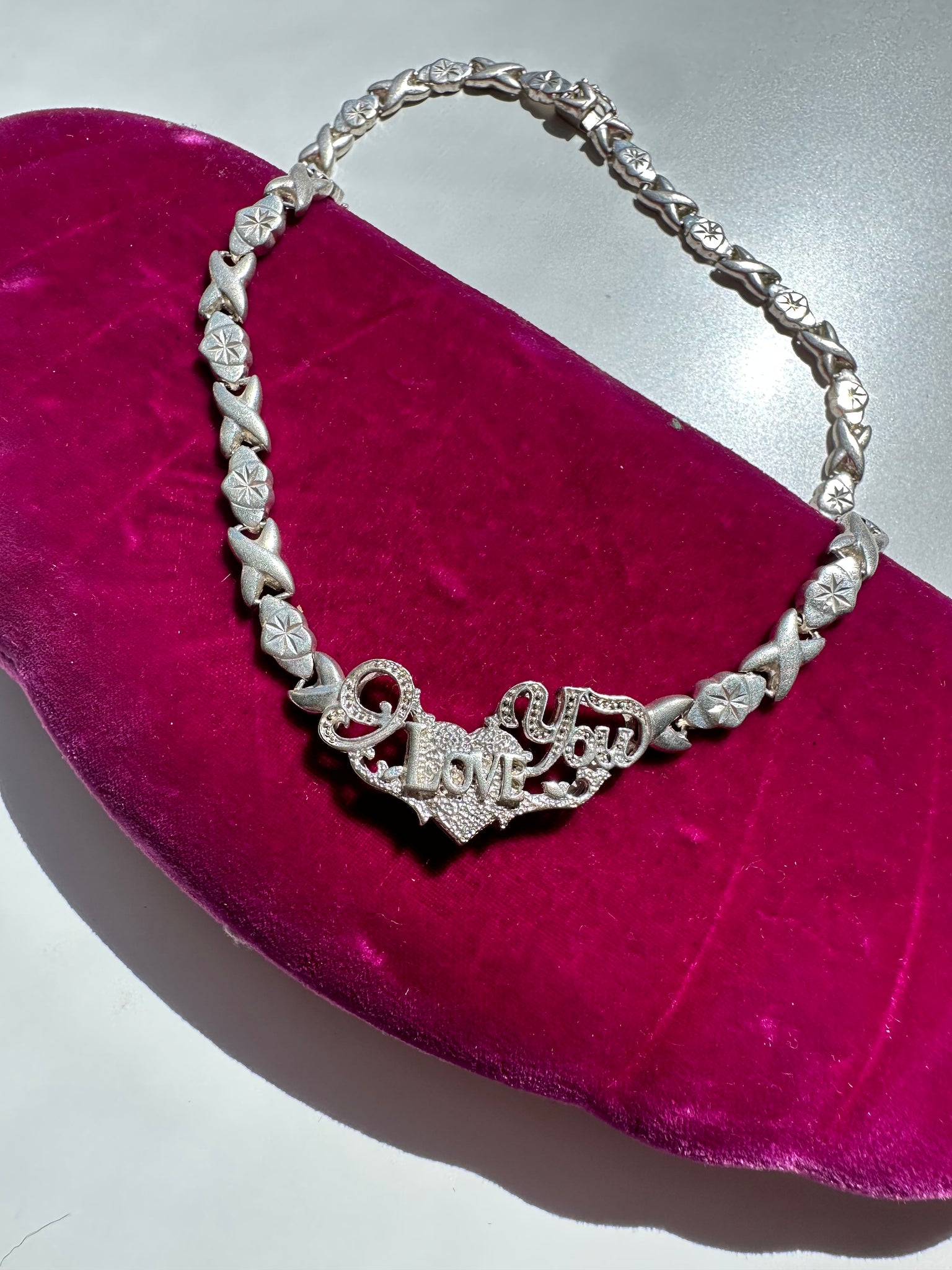 “I LOVE YOU” STERLING NECKLACE