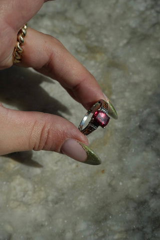 Sunset Stones - Sterling Gemstone Ring Size 10