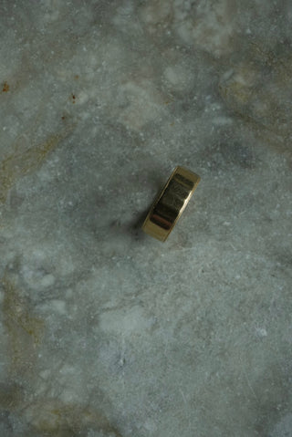 14K SOLID GOLD PANEL RING