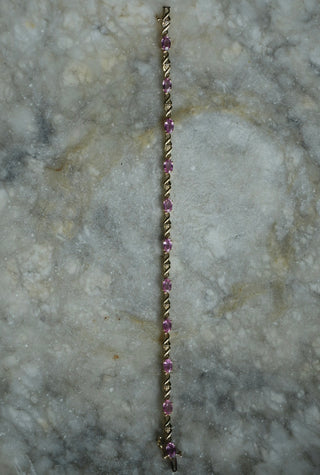 14K PINK SAPPHIRE BRACELET