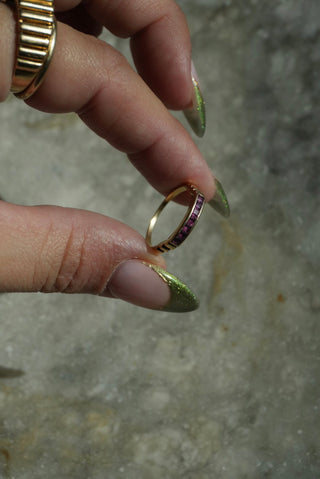 14k Ruby Row Band