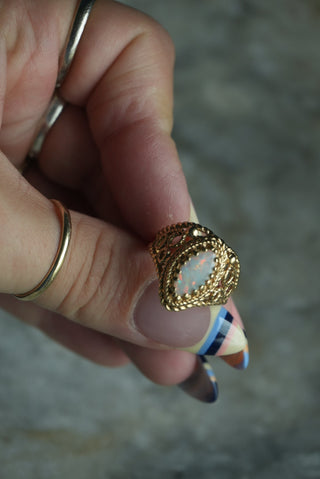 14K OPAL MARQUEE