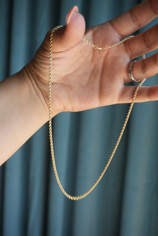 14K ROPE CHAIN 16 INCHES