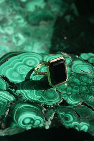 14k Onyx Solitaire Ring