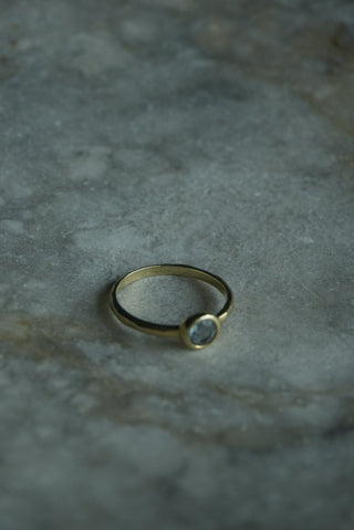 14K TOPAZ BEZEL RING