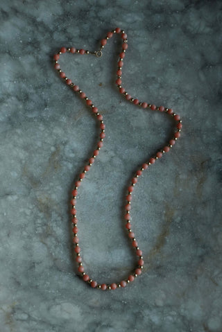 14K CORAL & GOLD NECKLACE