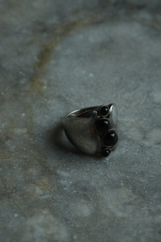 Volcanic - Sterling Brutalist Ring Size 9
