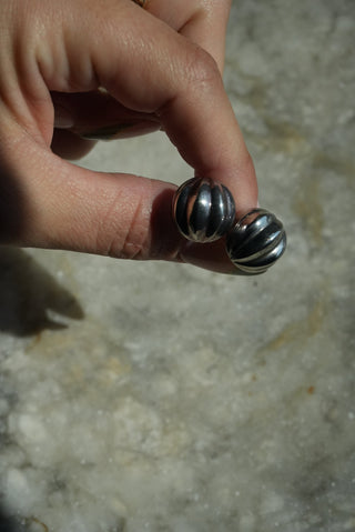 Lil Pumpkin - Sterling Bubble Post Earrings