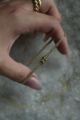 14k Mini Curb Link Bracelet