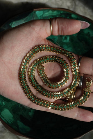 14K EMERALD & GOLD CHAIN