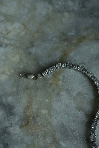 STARLIGHT STONES - STERLING GLASS TENNIS BRACELET