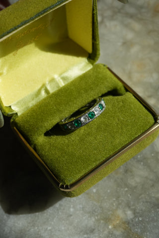 Always Emerald - Sterling Gemstone Band Size 8