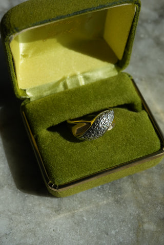Dual Wave - Mixed Metal Vermeil Ring Size 8