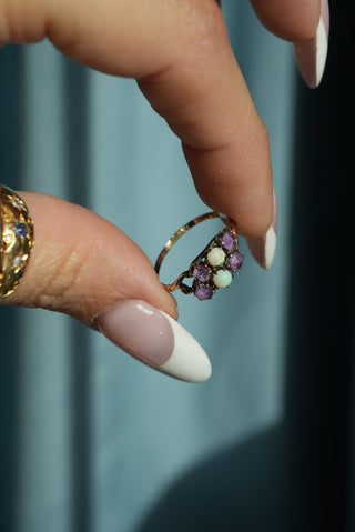ANTIQUE AMETHYST OPAL RING