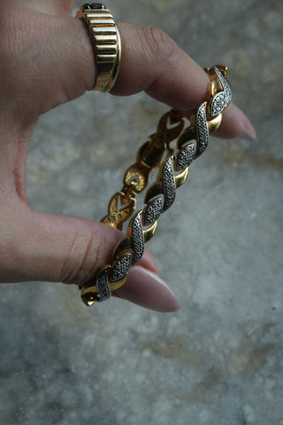 Criscross - Dual Tone Bracelet
