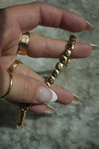14K SAPPHIRE & DIAMOND BRACELET