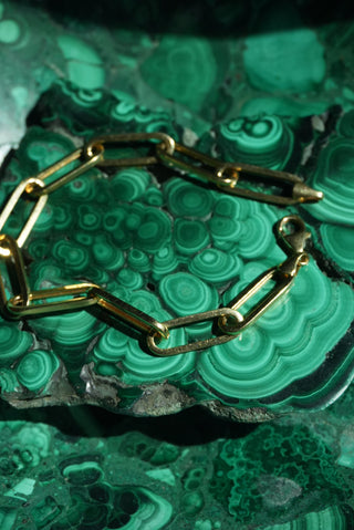 14K LARGE PAPERCLIP BRACELET
