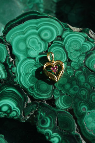 14k Ruby Heart Pendant