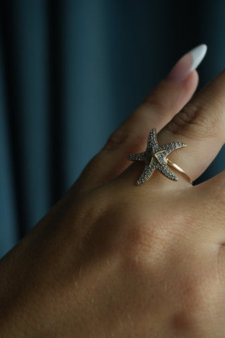 14K STARFISH RING