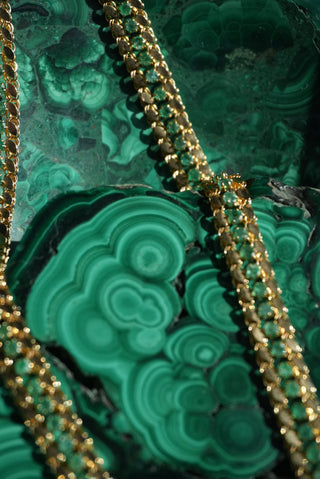 14K EMERALD & GOLD CHAIN