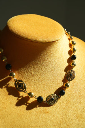 RARE VINTAGE ONYX NECKLACE