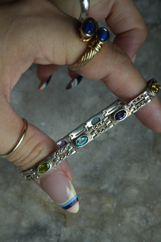 SPRING HUES - STERLING VINTAGE BRACELET