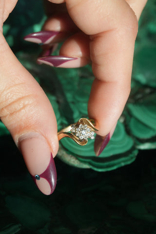 14K DIAMOND CLUSTER RING