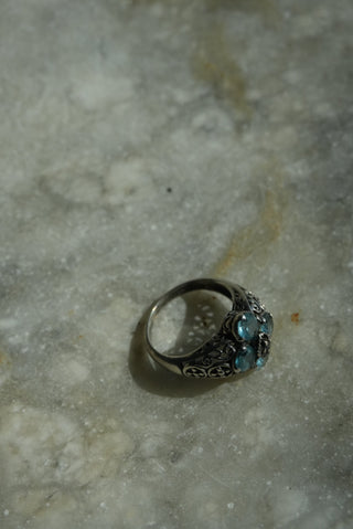 Topaz Petals - Sterling Gemstone Ring Size 7.5