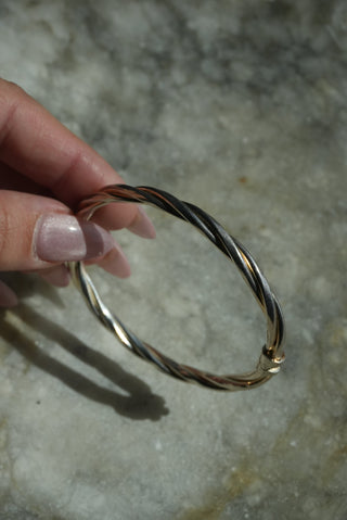 Hand Spun - Sterling Twist Bangle Bracelet