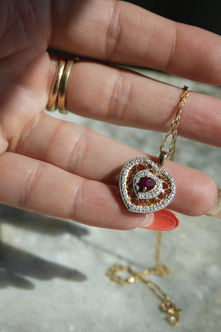 RUBY HEART NECKLACE
