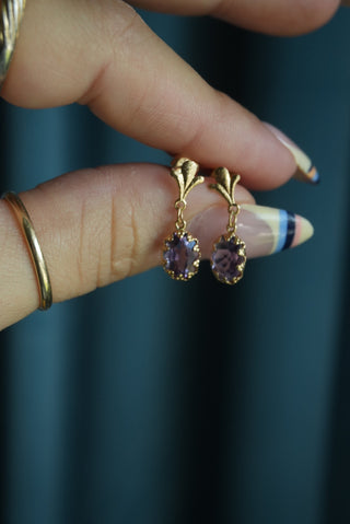 14K AMETHYST DROPS