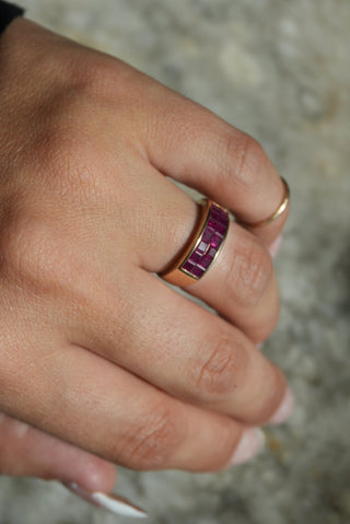 14K RUBY BAND