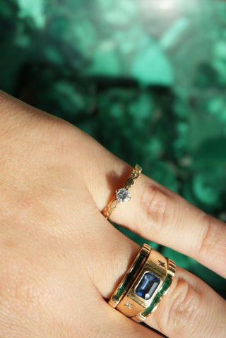 14K DIAMOND PINKY RING