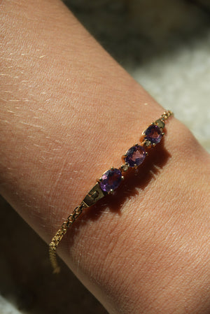 10K GOLD AMETHYST BRACELET