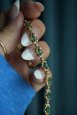 14K EMERALD BRACELET